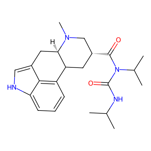 6-Methyl-N-(1-methylethyl)-N-(((1-methylethyl)amino)carbonyl)ergoline-8-carboxamide structure