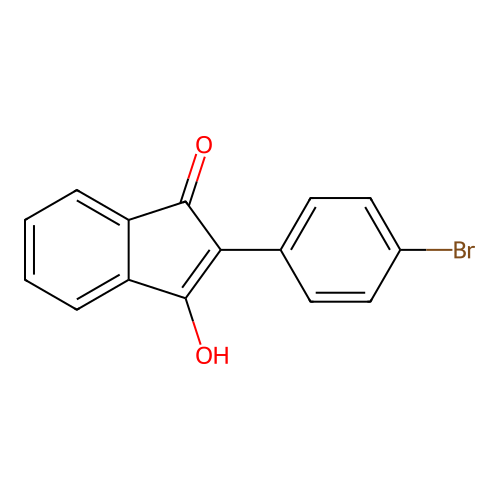 2-(4-bromophenyl)-3-hydroxy-1H-inden-1-one structure