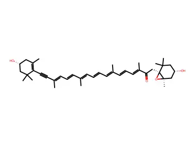 7',8'-Didehydro-5,6-epoxy-6,7-dihydro-3,3'-dihydroxy-beta,beta-caroten-8(5H)-one structure