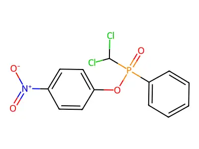 4-Nitrophenyl (dichloromethyl)phenylphosphinate structure