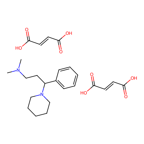 bis(but-2-enedioic acid);N,N-dimethyl-3-phenyl-3-piperidin-1-ylpropan-1-amine structure