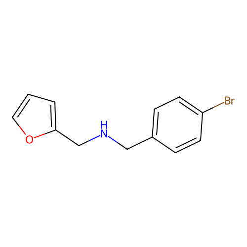 1-(4-bromophenyl)-N-(furan-2-ylmethyl)methanamine structure