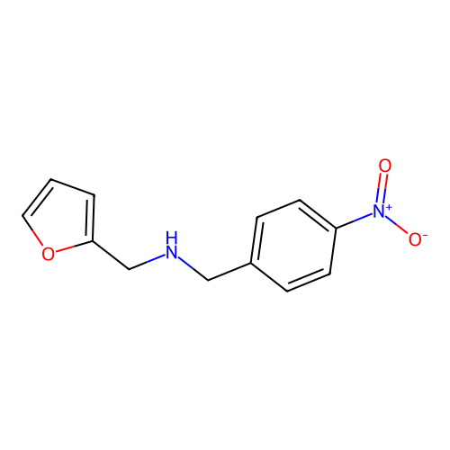 N-(furan-2-ylmethyl)-1-(4-nitrophenyl)methanamine structure