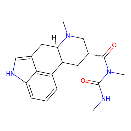 Ergoline-8-carboxamide, N,6-dimethyl-N-((methylamino)carbonyl)-, (8-beta)- structure