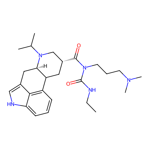 N-(3-(Dimethylamino)propyl)-N-((ethylamino)carbonyl)-6-isopropyl-ergoline-beta-carboxamide structure