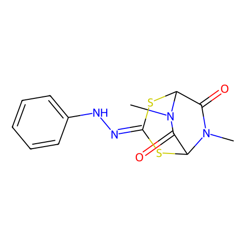 7,9-dimethyl-3-(phenylhydrazinylidene)-2,4-dithia-7,9-diazab structure