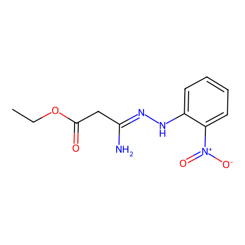 ethyl (3Z)-3-amino-3-[(2-nitrophenyl)hydrazinylidene]propanoate structure