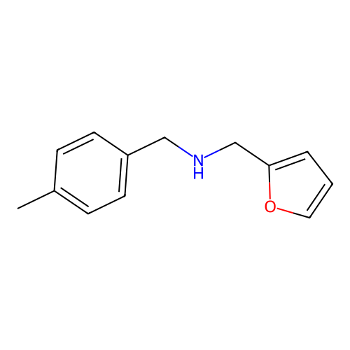 Furan-2-ylmethyl-(4-methyl-benzyl)-amine structure