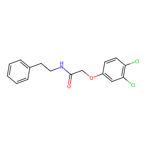 2-(3,4-dichlorophenoxy)-N-(2-phenylethyl)acetamide structure