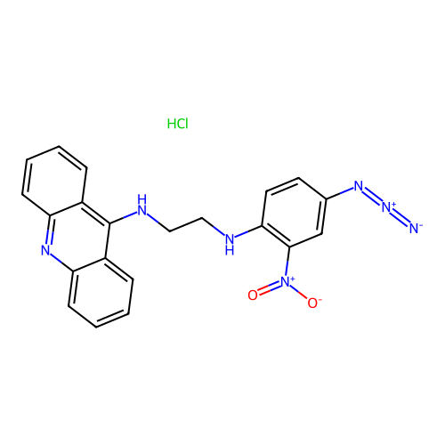 1,2-Ethanediamine, N-9-acridinyl-N'-(4-azido-2-nitrophenyl)-, monohydrochloride structure