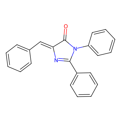 (5Z)-5-benzylidene-2,3-diphenyl-3,5-dihydro-4H-imidazol-4-one structure