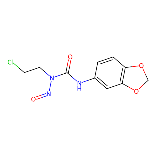 N'-2H-1,3-Benzodioxol-5-yl-N-(2-chloroethyl)-N-nitrosourea structure
