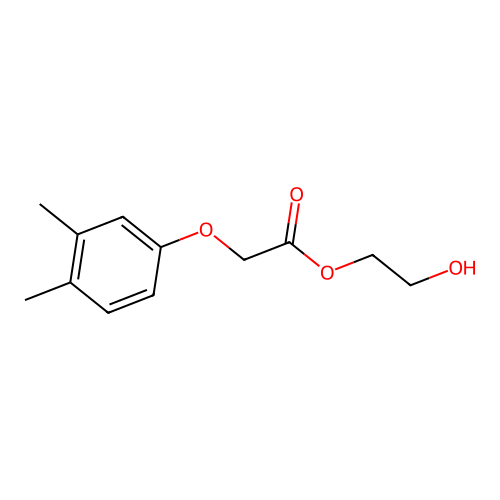 2-Hydroxyethyl (3,4-dimethylphenoxy)acetate structure
