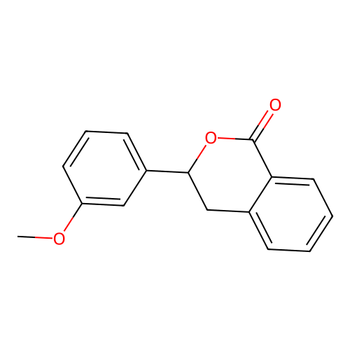 1H-2-Benzopyran-1-one, 3,4-dihydro-3-(3-methoxyphenyl)- structure