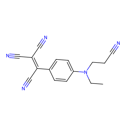 1-{4-[(2-Cyanoethyl)(ethyl)amino]phenyl}eth-1-ene-1,2,2-tricarbonitrile structure
