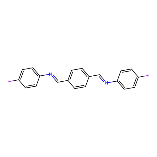N-(4-iodophenyl)-1-[4-[(4-iodophenyl)iminomethyl]phenyl]methanimine structure
