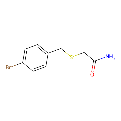 2-((4-Bromobenzyl)thio)acetamide structure