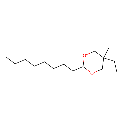 5-Ethyl-5-methyl-2-octyl-1,3-dioxane structure