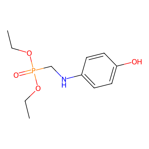 4-(Diethoxyphosphorylmethylamino)phenol structure