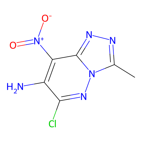 6-Chloro-3-methyl-8-nitro-(1,2,4)triazolo(4,3-b)pyridazin-7-ylamine structure