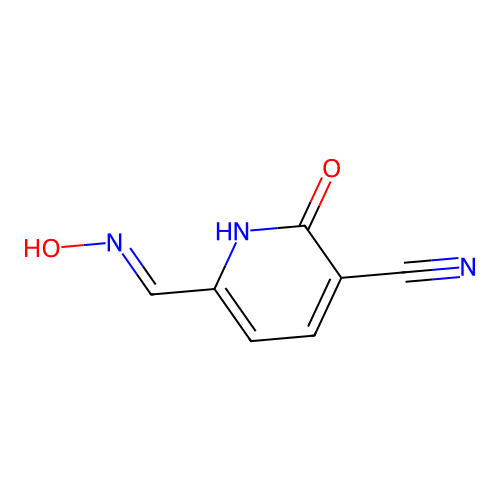 2-Hydroxy-6-[(hydroxyimino)methyl]nicotinonitrile structure
