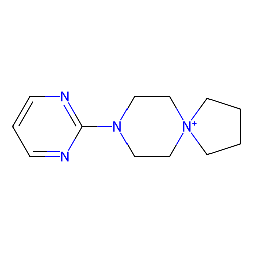 8-(2-Pyrimidinyl)-8-aza-5-azoniaspiro(4.5)decane structure