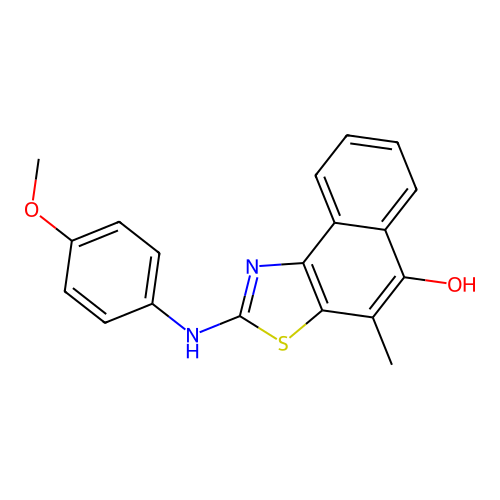 2-(4-Methoxyanilino)-4-methyl-benzo[e][1,3]benzothiazol-5-ol structure