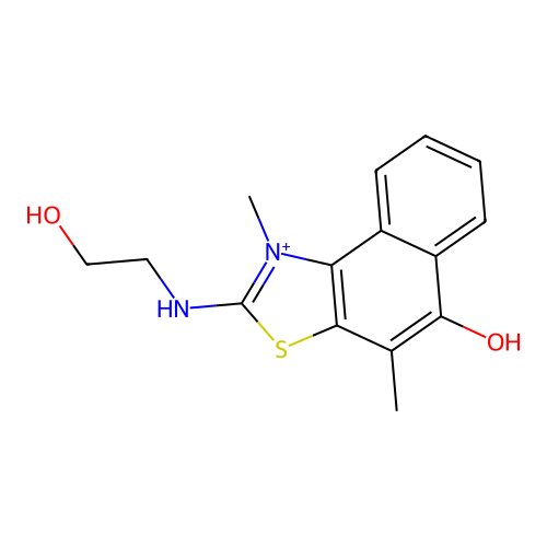 2-((2-Hydroxyethyl)amino)-1,4-dimethyl-1lambda(5)-naphtho(1,2-d)(1,3)thiazol-5-ol structure
