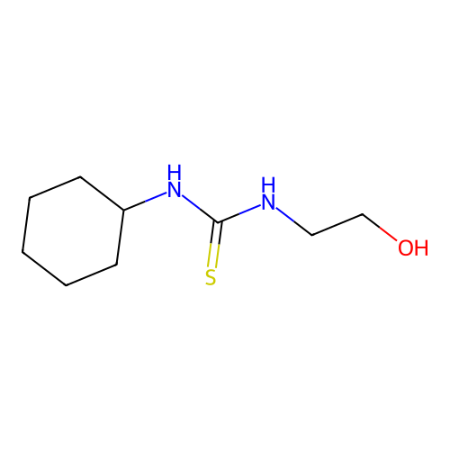 N-Cyclohexyl-N'-(2-hydroxyethyl)thiourea structure