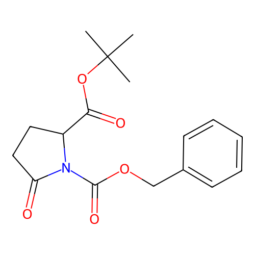 O1-benzyl O2-tert-butyl 5-oxopyrrolidine-1,2-dicarboxylate structure