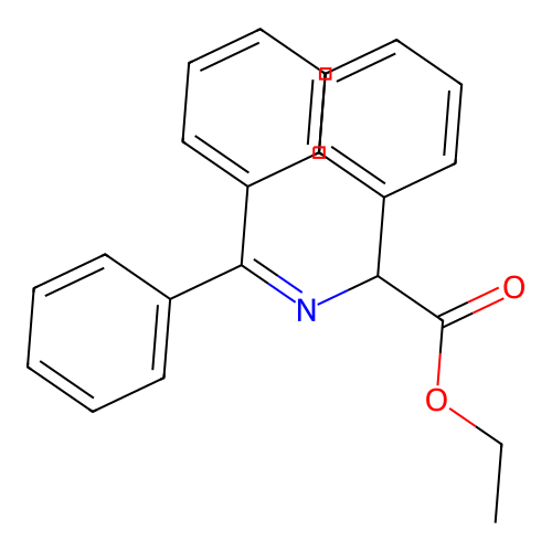 Benzeneacetic acid, alpha-[(diphenylmethylene)amino]-, ethyl ester structure