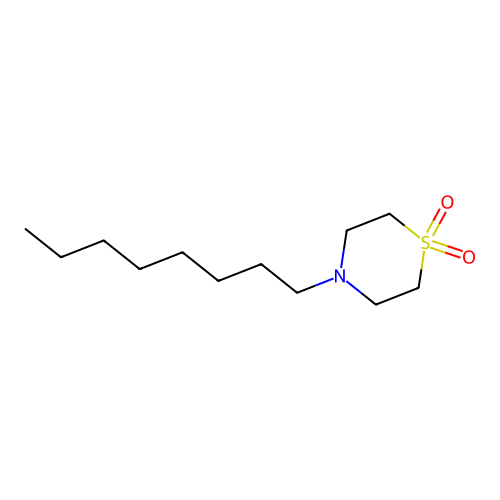 4-Octyl-1,4-thiazinane 1,1-dioxide structure