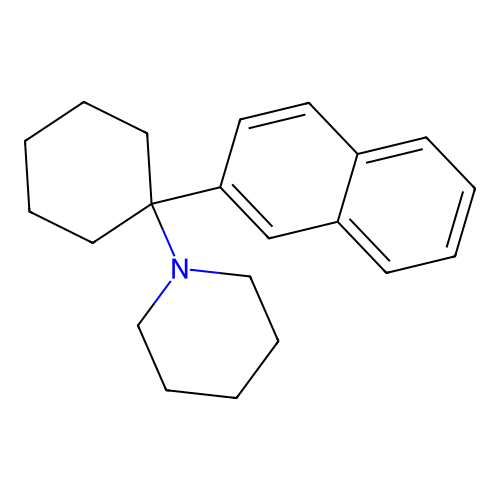 Piperidine, 1-[1-(2-naphthalenyl)cyclohexyl]- structure