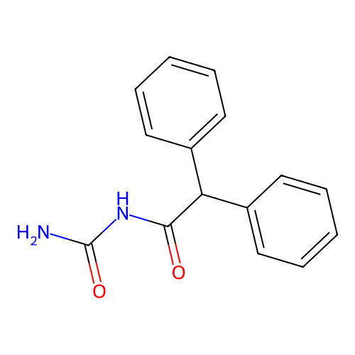 N-carbamoyl-2,2-diphenylacetamide structure