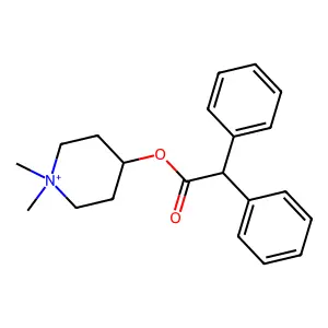 4-[(2,2-二苯基乙酰基)氧基]-1,1-二甲基哌啶鎓 structure