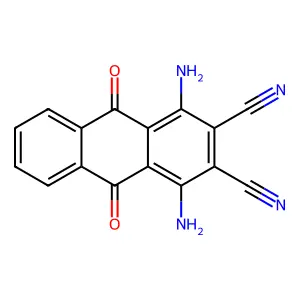 2,3-Anthracenedicarbonitrile, 1,4-diamino-9,10-dihydro-9,10-dioxo- structure