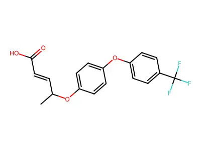 4-[4-(4-Trifluoromethylphenoxy)phenoxy]-2-pentenoic acid structure