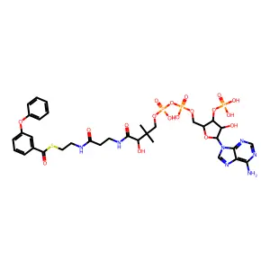 3-Phenoxybenzoyl-coenzyme A structure