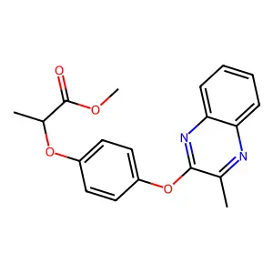 Methyl 2-(4-((3-methyl-2-quinoxalinyl)oxy)phenoxy)propanoate structure