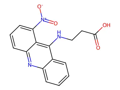 beta-Alanine, N-(1-nitro-9-acridinyl)- structure