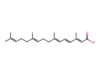 3,7,11,15-Tetramethylhexadeca-2,4,6,10,14-pentaenoic acid structure