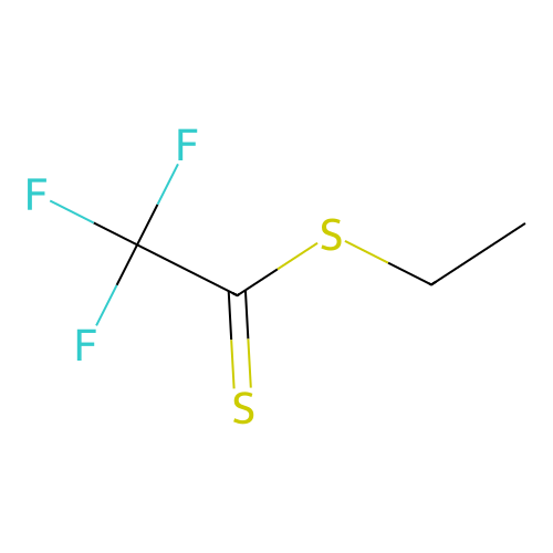 Perfluorodithioacetic acid ethylester structure