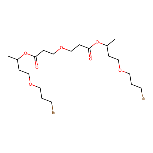 4-(3-bromopropoxy)butan-2-yl 3-[2-[4-(3-bromopropoxy)butan-2-yloxycarbonyl]ethoxy]propanoate structure