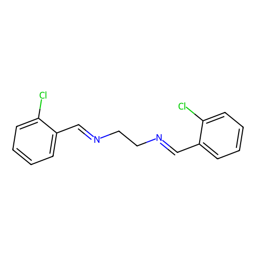 N-(2-chlorobenzylidene)-N-{2-[(2-chlorobenzylidene)amino]ethyl}amine structure