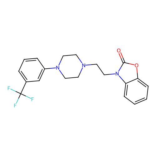 2(3H)-Benzoxazolone, 3-(2-(4-(3-(trifluoromethyl)phenyl)-1-piperazinyl)ethyl)- structure