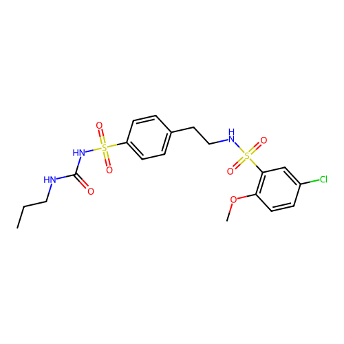 Urea, 1-((p-(2-(3-chloro-6-methoxybenzenesulfonamido)ethyl)phenyl)sulfonyl)-3-propyl- structure