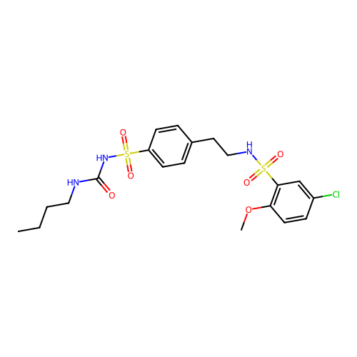 Urea, 1-butyl-3-((p-(2-(3-chloro-6-methoxybenzenesulfonamido)ethyl)phenyl)sulfonyl)- structure