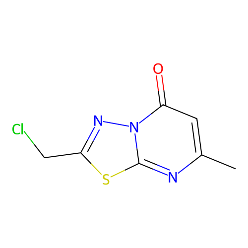 2-(chloromethyl)-7-methyl-5H-[1,3,4]thiadiazolo[3,2-a]pyrimidin-5-one structure