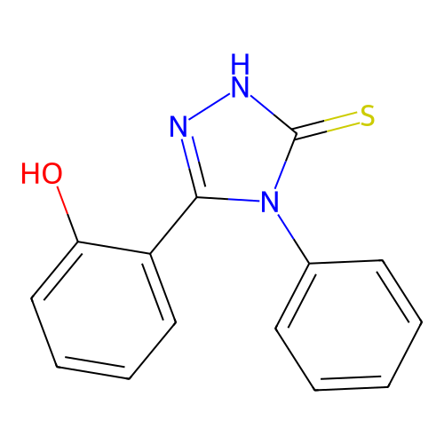 2,4-Dihydro-5-(2-hydroxyphenyl)-4-phenyl-3H-1,2,4-triazole-3-thione structure