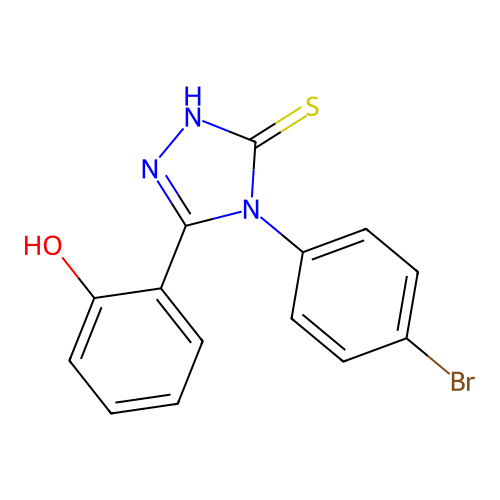 3-(2-Hydroxyphenyl)-4-(4-bromophenyl)-5-mercaptotriazole structure